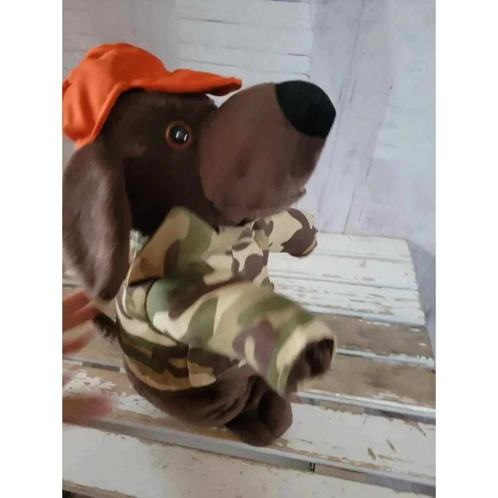 Sound n light hunter dog plush‎ animated singing puppy dance Xmas home decor